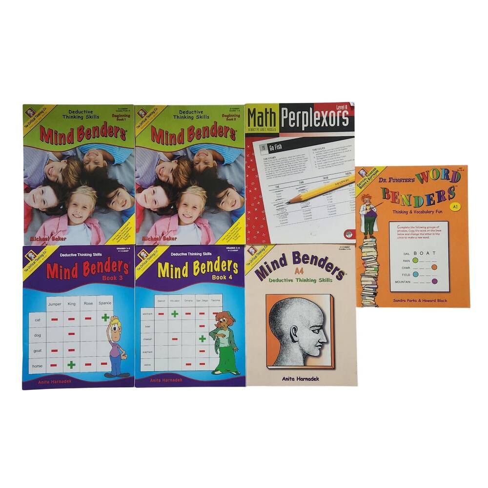 Mind Benders Level 1 2 3 4 A4 Critical Thinking Company Homeschool Grades K-6